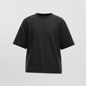 Mode of One Mens Relaxed Fit Textured Ottoman Tee Black color Size XL